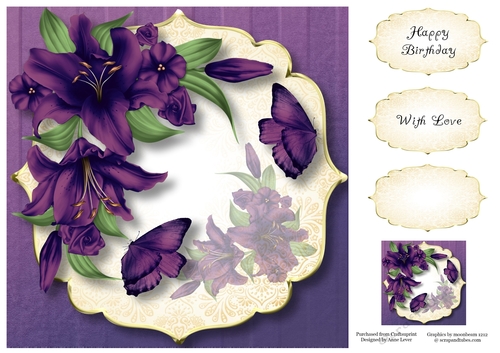 Lovely Lily - Pretty Purple 8x8