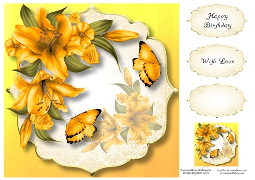 Lovely Lily - Sunshine Yellow 8x8