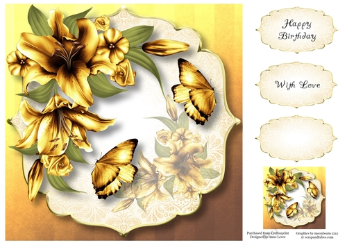 Lovely Lily - Pale Yellow 8x8