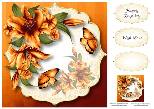 Lovely Lily - Zesty Orange 8x8