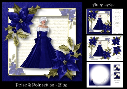 Poise & Poinsettias - Blue