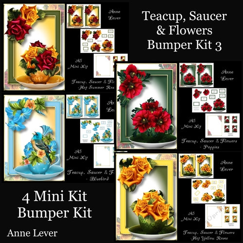 Teacup, Saucer & Flowers Bumper Kit 3