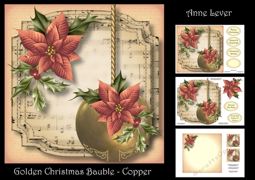 Golden Christmas Bauble - Copper
