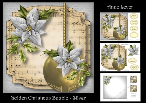 Golden Christmas Bauble - Silver