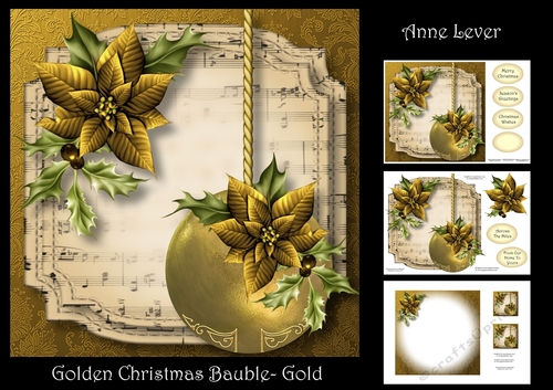Golden Christmas Bauble - Gold