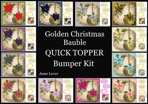 Golden Christmas Bauble QUICK TOPPER Bumper Kit