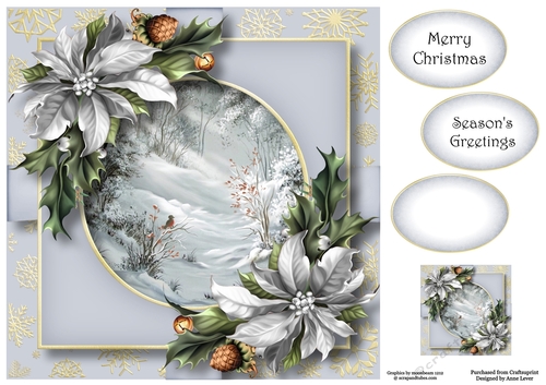 Scenic Christmas Present - Snowy Sunbeams 8x8