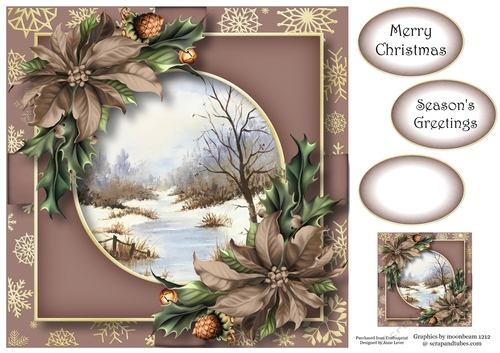 Scenic Christmas Present - Frozen Stream 8x8