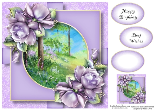 Scenic Floral Present - Wooded Glade 8x8
