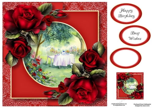 Scenic Floral Present - Afternoon Tea 8x8