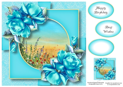 Scenic Floral Present - Cornfield Of Flowers 8x8