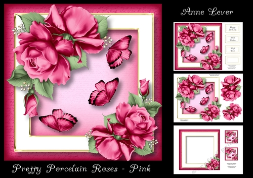 Pretty Porcelain Roses - Pink