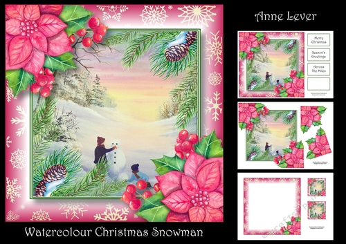 Watercolour Christmas Snowman