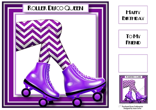 Roller Disco Queen - Purple 8x8