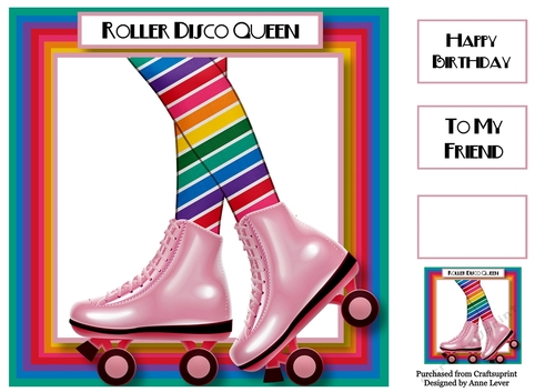 Roller Disco Queen - Rainbow 8x8