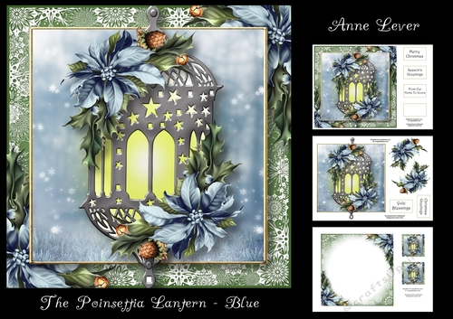 The Poinsettia Lantern - Blue