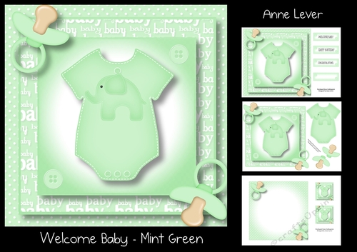 Welcome Baby - Mint Green