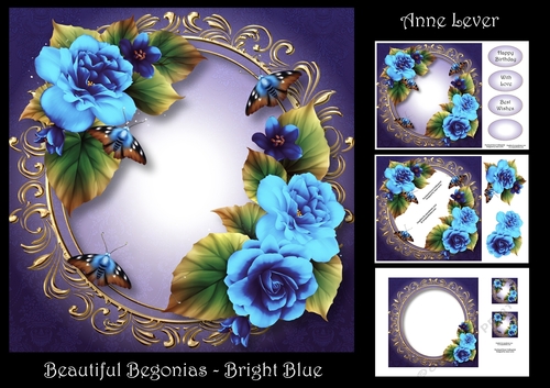 Beautiful Begonias - Bright Blue