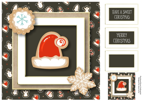 The Christmas Cookie - Santa Hat 8x8