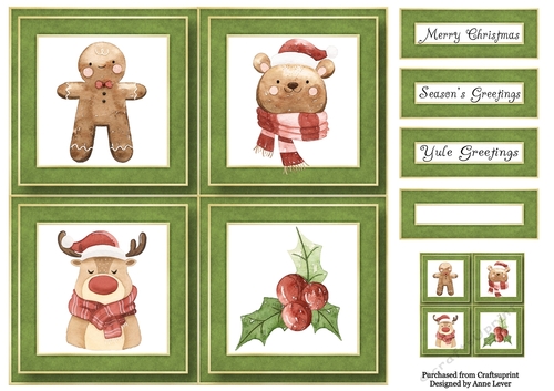 Cute Christmas Quad Frame 8x8