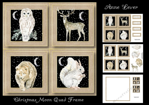 Christmas Moon Quad Frame