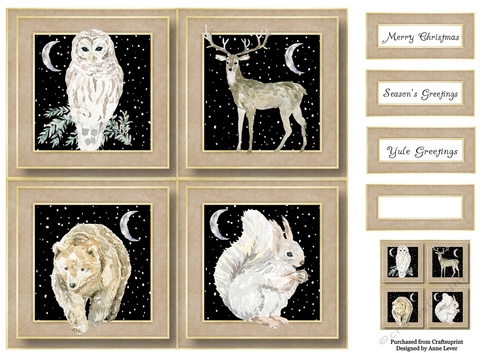 Christmas Moon Quad Frame 8x8