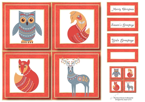 Scandinavian Christmas Jumper Quad Frame 8x8