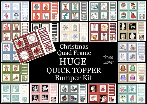 HUGE Christmas Quad Frame QUICK TOPPER Bumper Kit