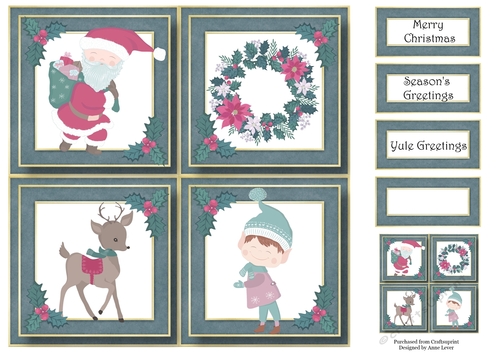 Cheeky Christmas Elf Quad Frame 8x8