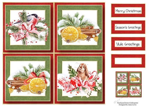 Cinnamon & Orange Quad Frame 8x8
