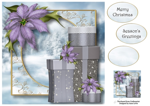 Gift Boxes For Christmas - Purple 8x8