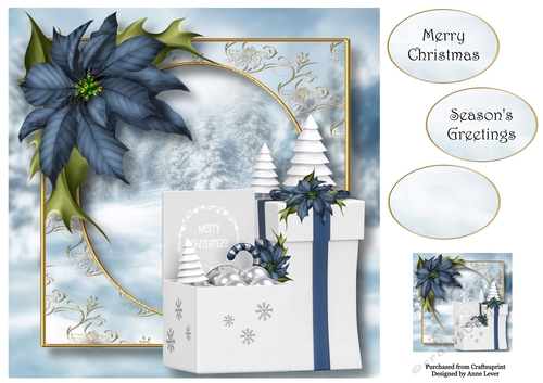 Gift Boxes For Christmas - Blue 8x8