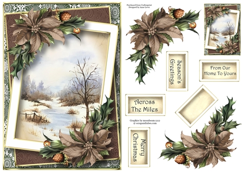 Framed Christmas - The Frozen Stream A5