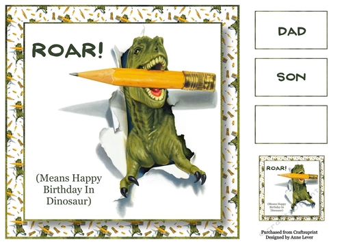 Roar! T-Rex Birthday 8x8