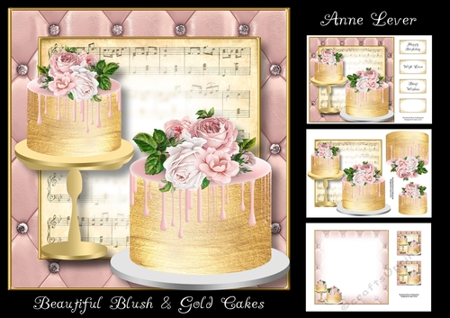 Beautiful Blush & Gold Cakes 