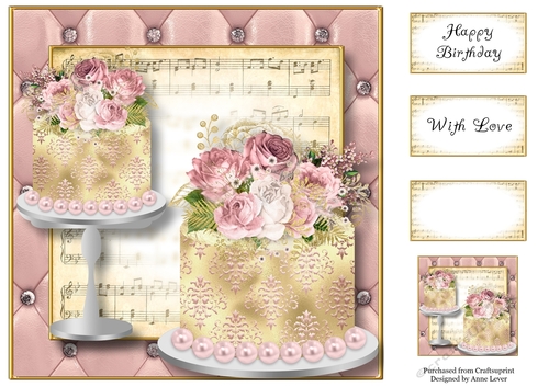 Beautiful Blush & Gold Cakes 2 8x8