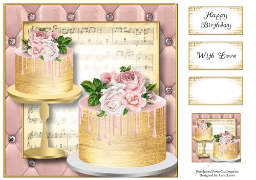 Beautiful Blush & Gold Cakes 3 8x8
