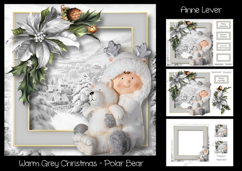 Warm Grey Christmas - Polar Bear