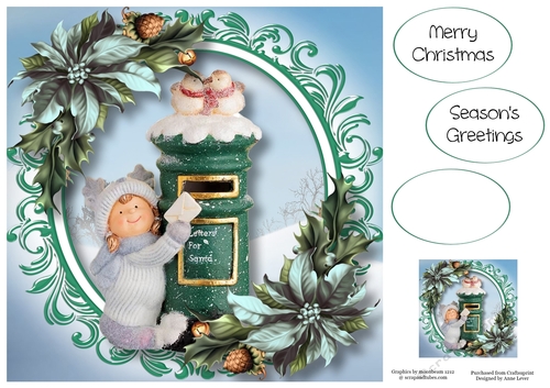 Letters For Santa - Teal 8x8