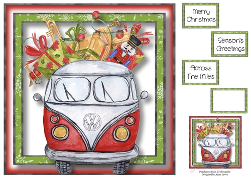 The Christmas VW Van - Front - 8x8