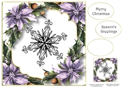 Christmas Silhouette - Snowflake 8x8