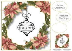 Christmas Silhouette - Bauble 8x8