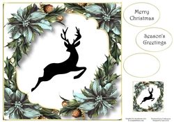 Christmas Silhouette - Stag 8x8