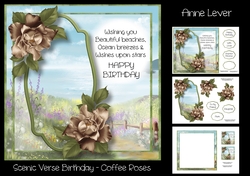 Scenic Verse Birthday - Coffee Roses