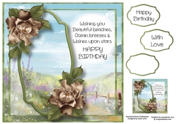 Scenic Verse Birthday - Coffee Roses 8x8