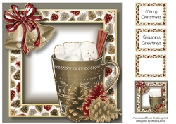 Christmas Glitter Hot Chocolate - Green 8x8