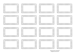 Blank Rectangle Frame Silver Tags