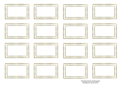 Blank Rectangle Frame Gold Tags