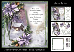 Scenic Verse Christmas - Lilac Poinsettias