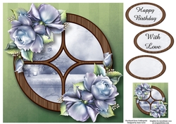 The Circular Window - Porcelain Roses 8x8